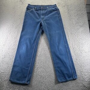 Vintage Roebucks Jeans Men 34x32 Blue Cotton Denim‎ Straight Workwear Made USA
